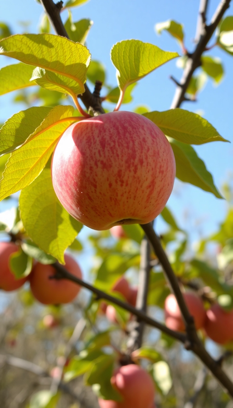 Free AI Apple On Tree iPhone Sleek Wallpaper